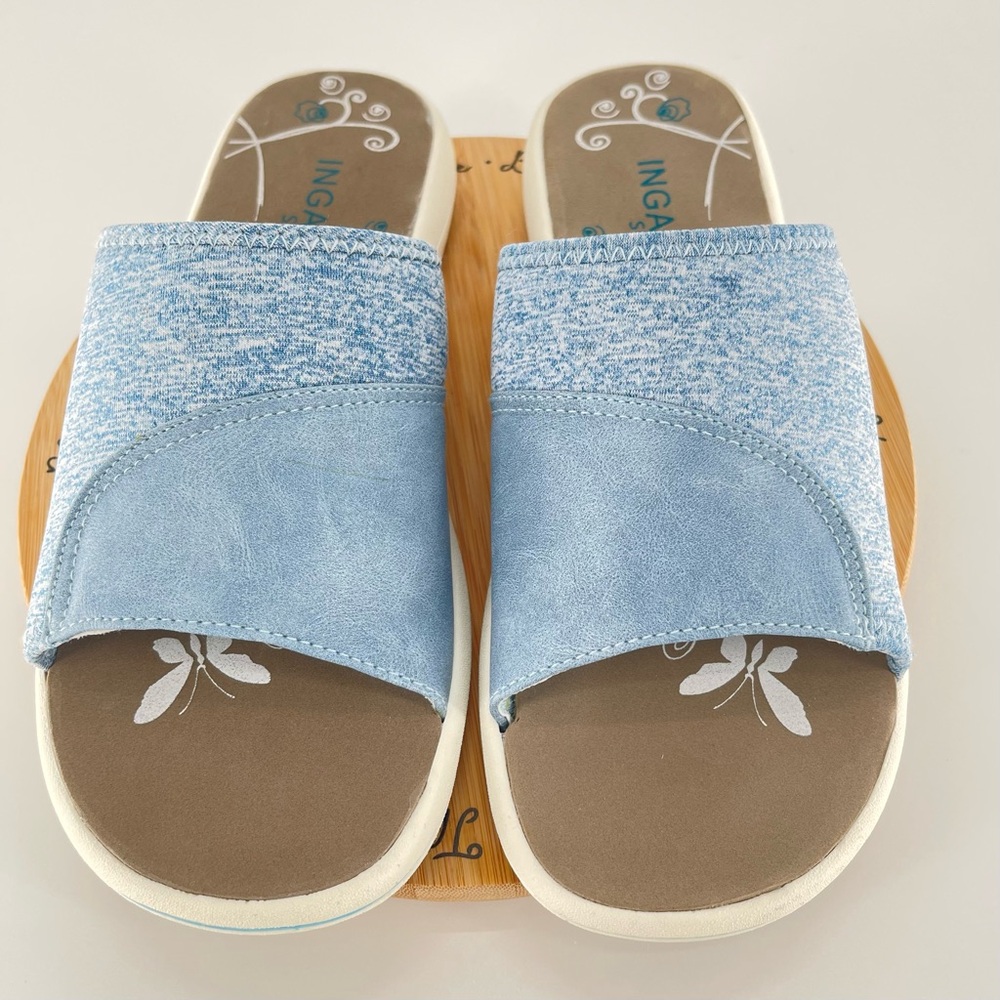 Ingaro Sport Sunset Sandals Women Size 8 Blue Cushion Slip-on Slides - Picture 3 of 16